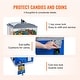 preview thumbnail 5 of 5, VEVOR Commercial Vending Machine, Four Compartment Rotatable Gumball and Candy Dispenser, Height Adjustable ,Blue - PC+metal