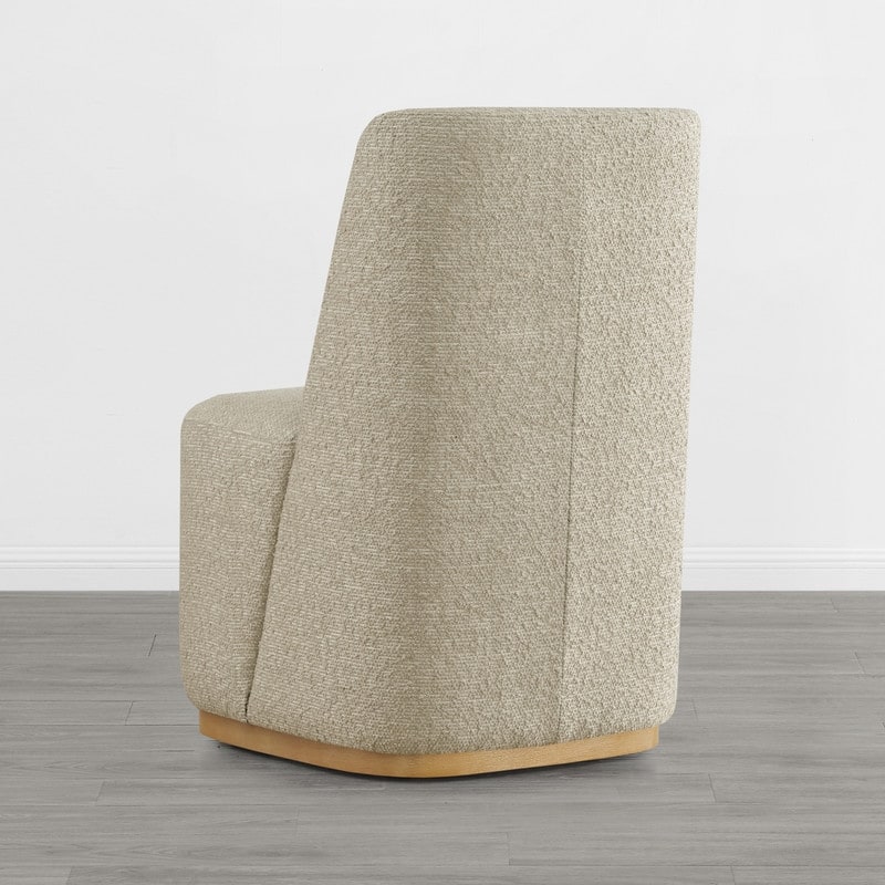 Brian Modern Dining Chairs with Casters&Wood Base Set of 2
