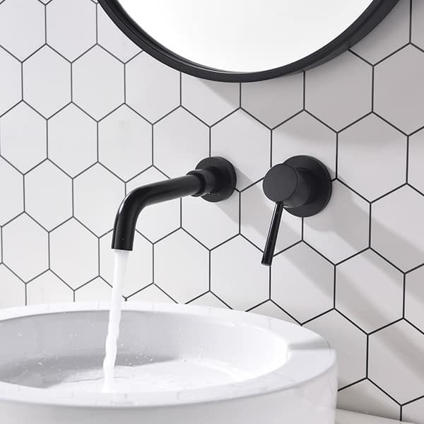 slide 2 of 13, PROOX Single Handle Wall Mounted Bathroom Faucet With Drain Assembly