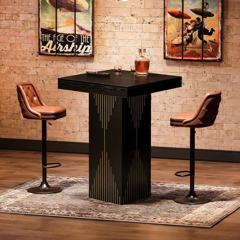 31.5" Square High Top Bar Table - N/A