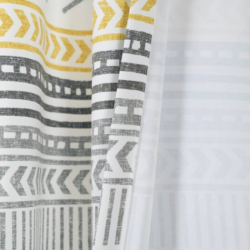Lush Decor Hygge Geo Room Darkening Window Curtain Panel Pair