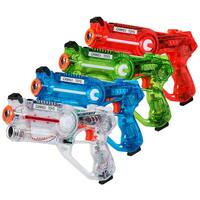 Costway Set of 4 Infrared Laser Tag Guns 4 Players Game Set Battle Blasters Mega Pack - Blue, Red, White, Green