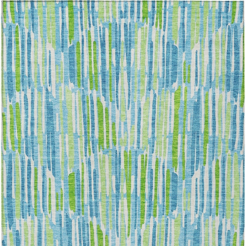 HomeRoots Abstract Transitional Rectangle Outdoor Rug