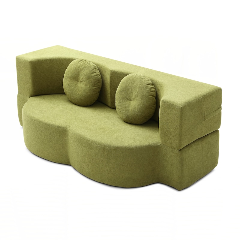 Folding Sofa Bed with Pillow, Sleeper Sofa, Floor & Futon Loveseat Couch