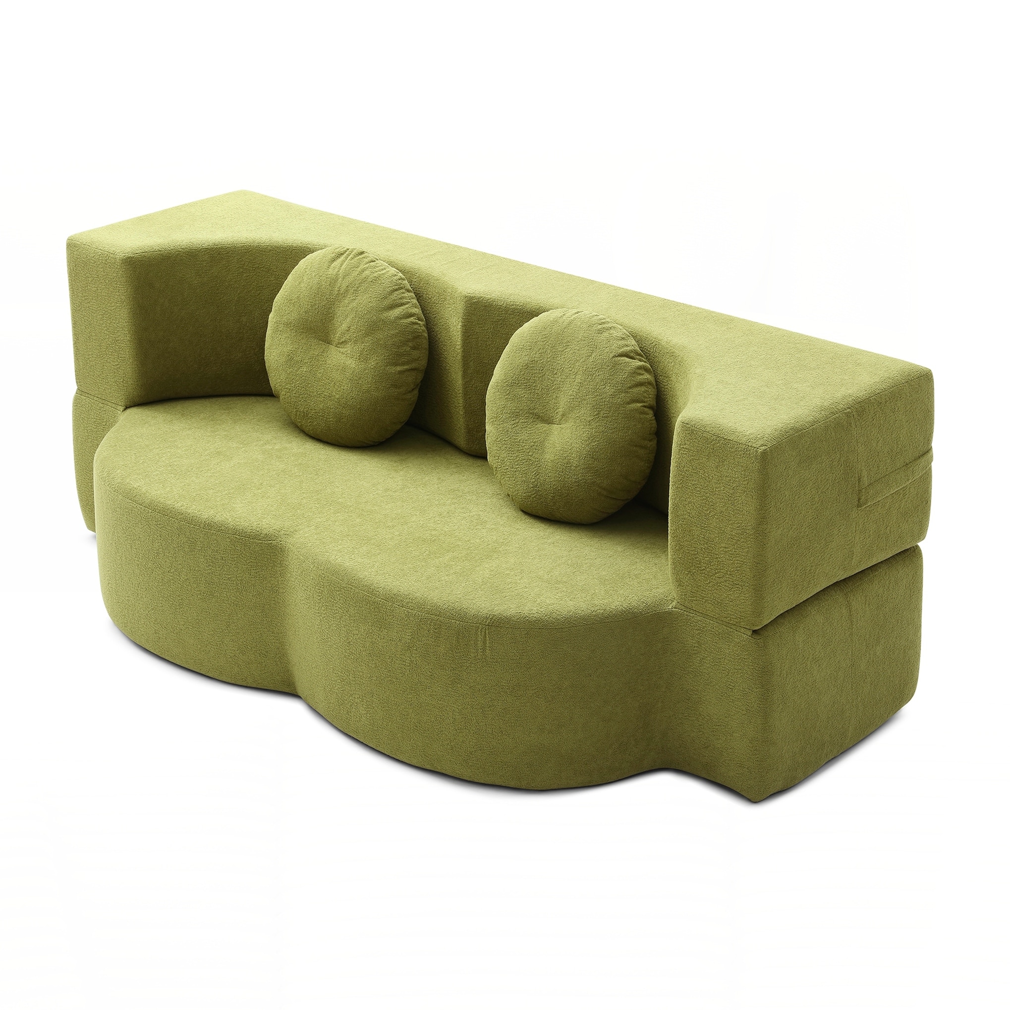 Folding-Sofa-Bed-with-Pillow,-