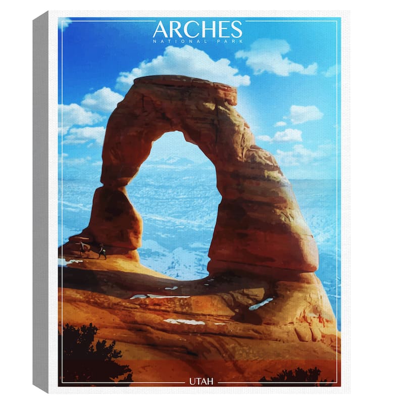 Arches National Park by Old Red Truck Canvas Art Print
