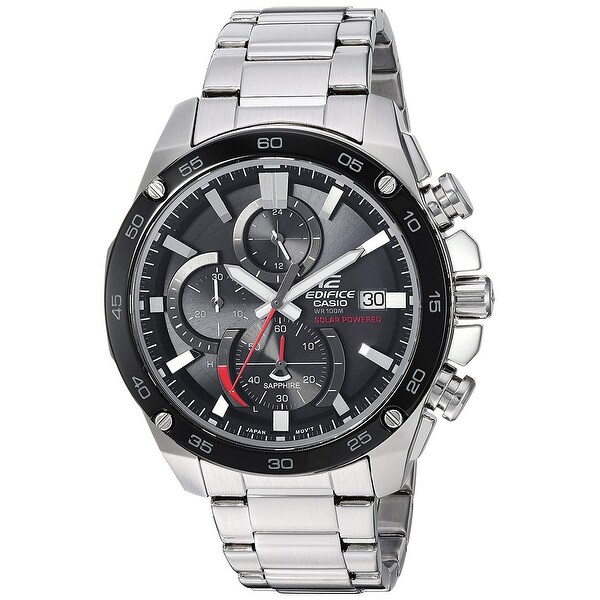 casio edifice men's stainless steel bracelet watch