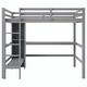preview thumbnail 7 of 8, Full Size Loft Bed with Multifunction Shelves and Under-bed Desk