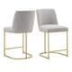 preview thumbnail 11 of 46, Beardsley Bar and Counter Stool (Set of 2) by iNSPIRE Q Modern Grey - Counter Height