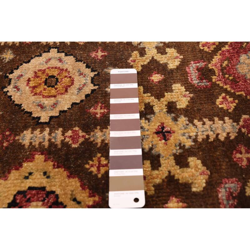 ECARPETGALLERY Hand-knotted Finest Agra Jaipur Dark Brown Wool Rug - 2'6 x 8'0