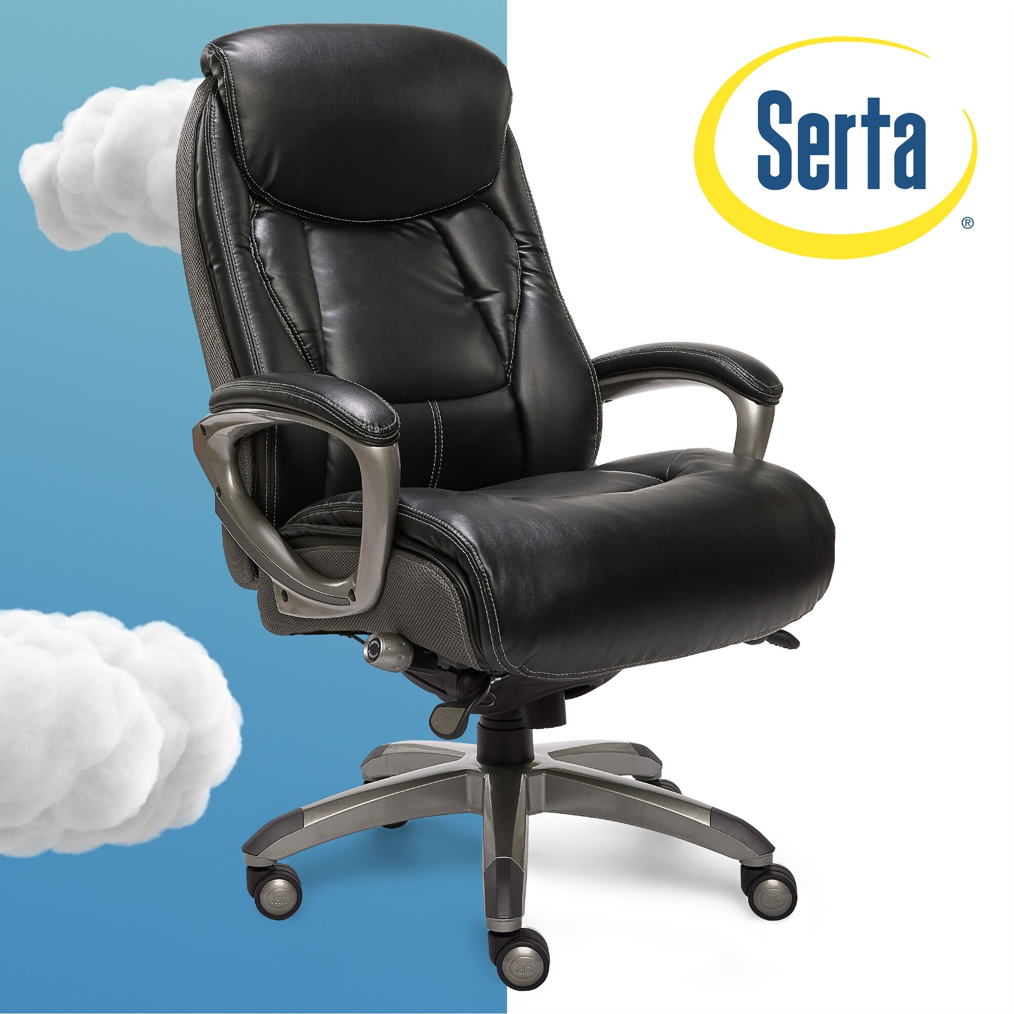 Shop Serta Works Executive Office Chair With Smart Layers Technology On Sale Overstock 18097214