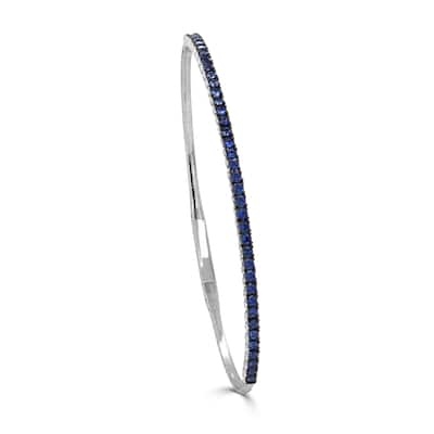 Joelle Collection Sapphire Bangle Flexible 14K Gold