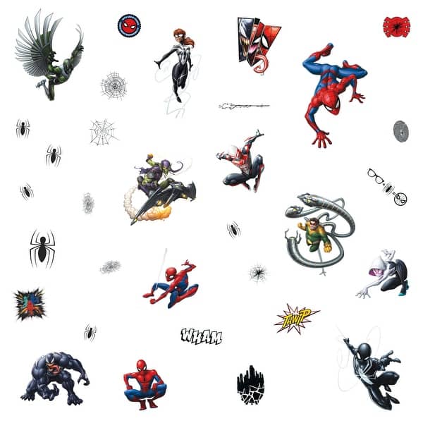 slide 2 of 6, Black & Red & Blue Spider-Man Favorite Characters Wall Decals by RoomMates