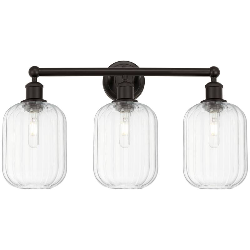 Innovations Lighting Endless Possibilities Edison - Preston - 3 Light 25" Jar Shade Bath Vanity Light - Clear/Oil Rubbed Bronze