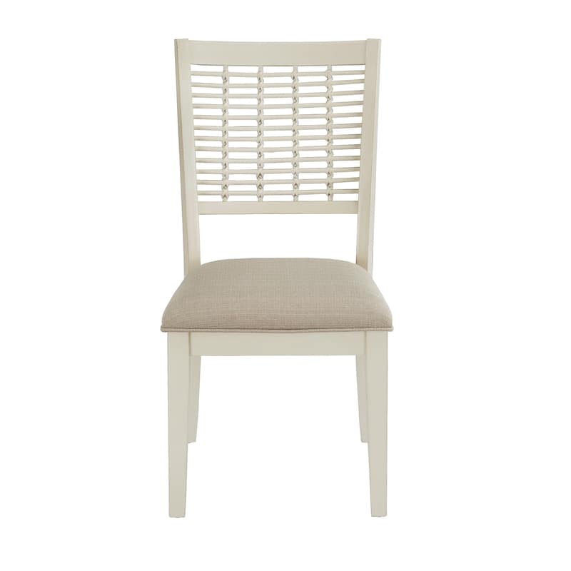 Trani White Finish Wicker Dining Chair (Set of 2) by iNSPIRE Q Classic