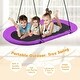 preview thumbnail 4 of 8, 60" Saucer Surf Outdoor Adjustable Swing Set-Purple - 60" x 32" (L x W)