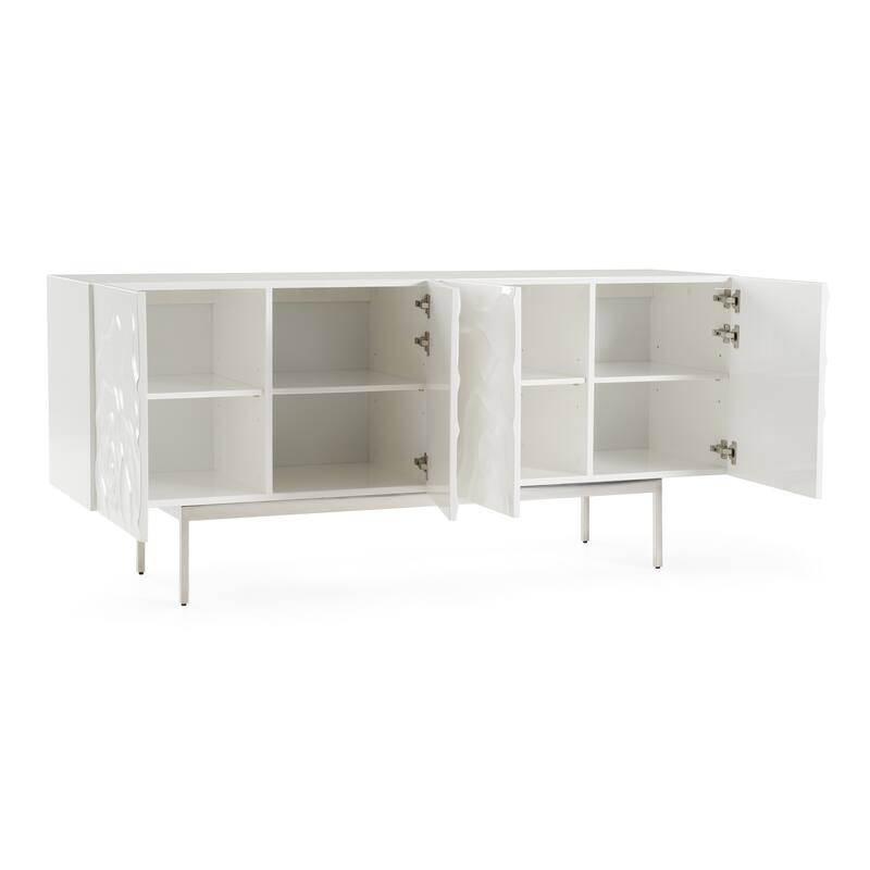 Modrest Gwen Modern White High Gloss Buffet
