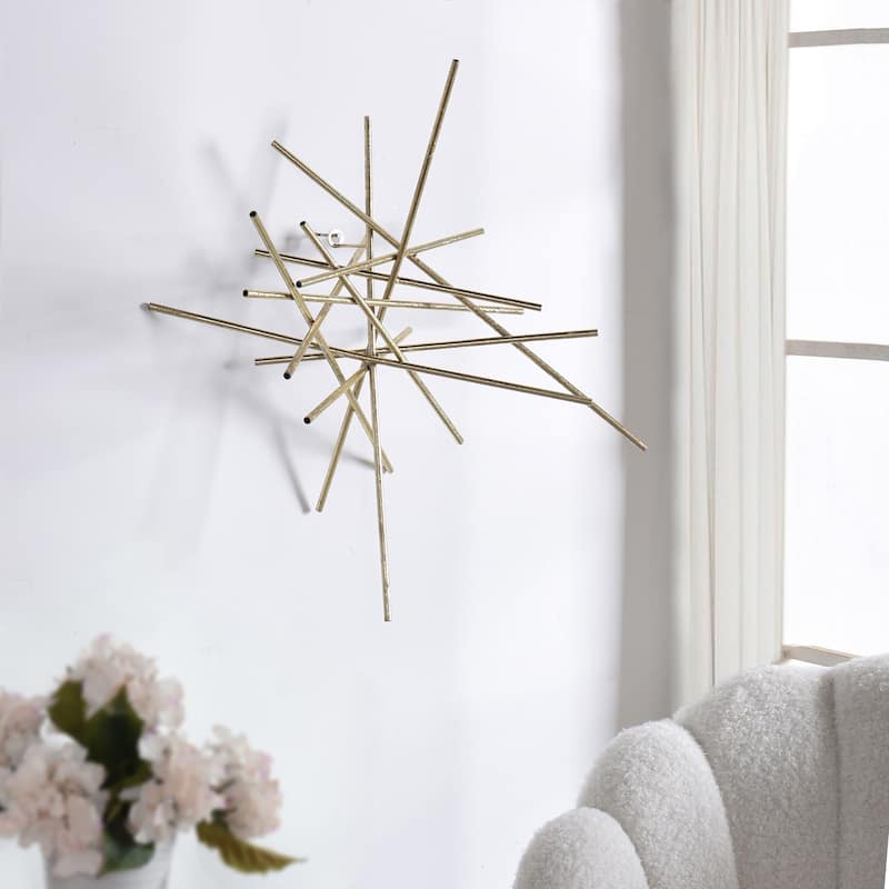 Harp & Finial Triton Gold Metal Wall Art