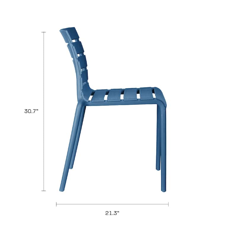 Rylan Stackable Plastic Chair for Indoors or Outdoors - Set of 2
