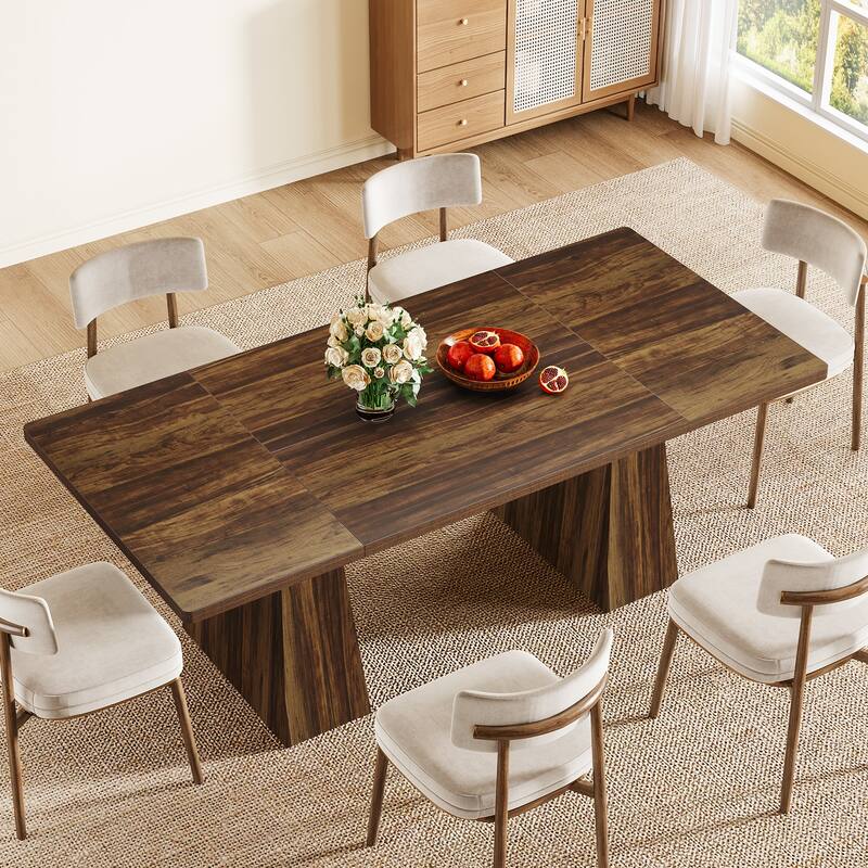 63-inch Rustic Wooden Dining Table for 4