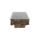 preview thumbnail 35 of 63, Brown Driftwood Handmade Collage and Pedestal Base Coffee Table with Tempered Glass Top - 48" round x 16"