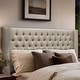 preview thumbnail 2 of 11, Madison Park Amelia Upholstered Wingback Headboard with Button Tufting & Nailhead Trim
