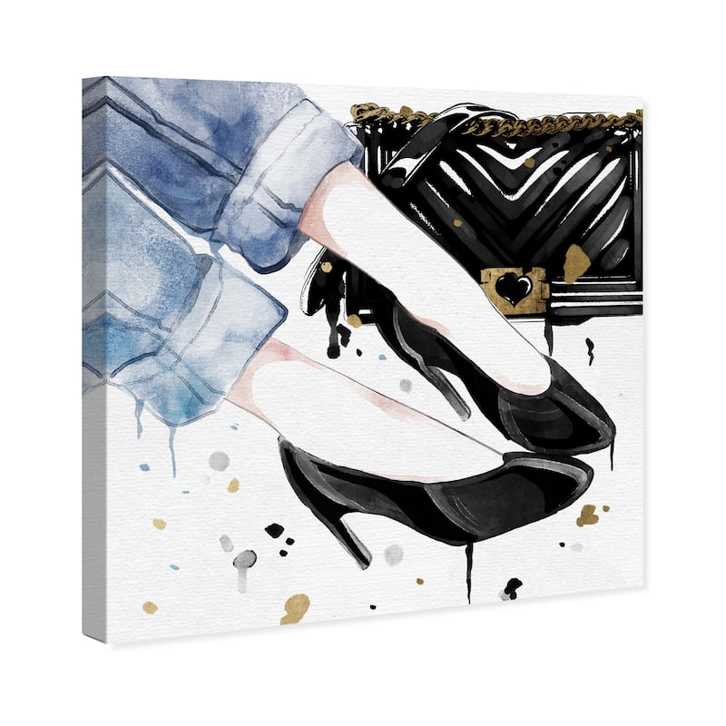 Wynwood Studio Fashion and Glam The Casual Look Black and Glam Wall Art Canvas Print