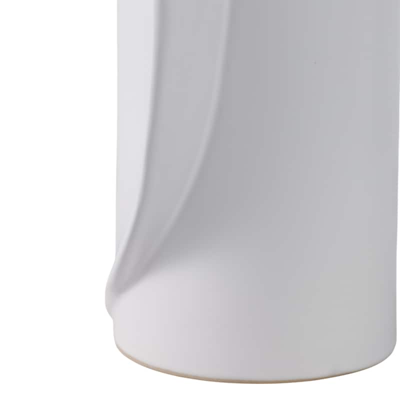 Ceramic Stoneware Vase Sculptural Curved Silhouette Modern Design