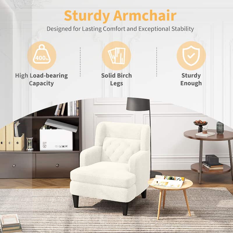 Fabric Single Sofa Chair Club Chair Reading Chair Armchair