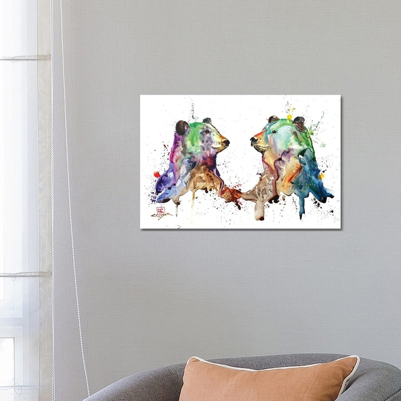 iCanvas "Bear Pair" by Dean Crouser Canvas Print - 18x26x1.5