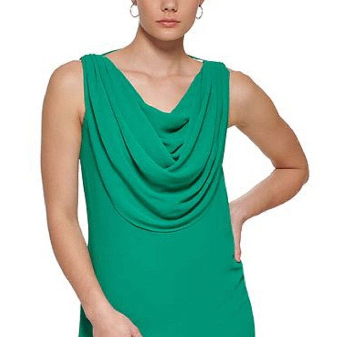 Vince Camuto Women's Cowlneck Shift Dress Green Size 6 - Bed Bath & Beyond  - 40631541