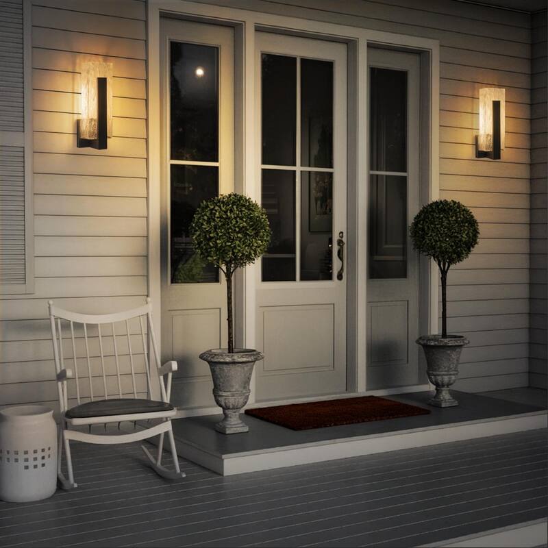 Black Modern Led Indoor Outdoor Wall Sconce, 12W 3000K Warm White