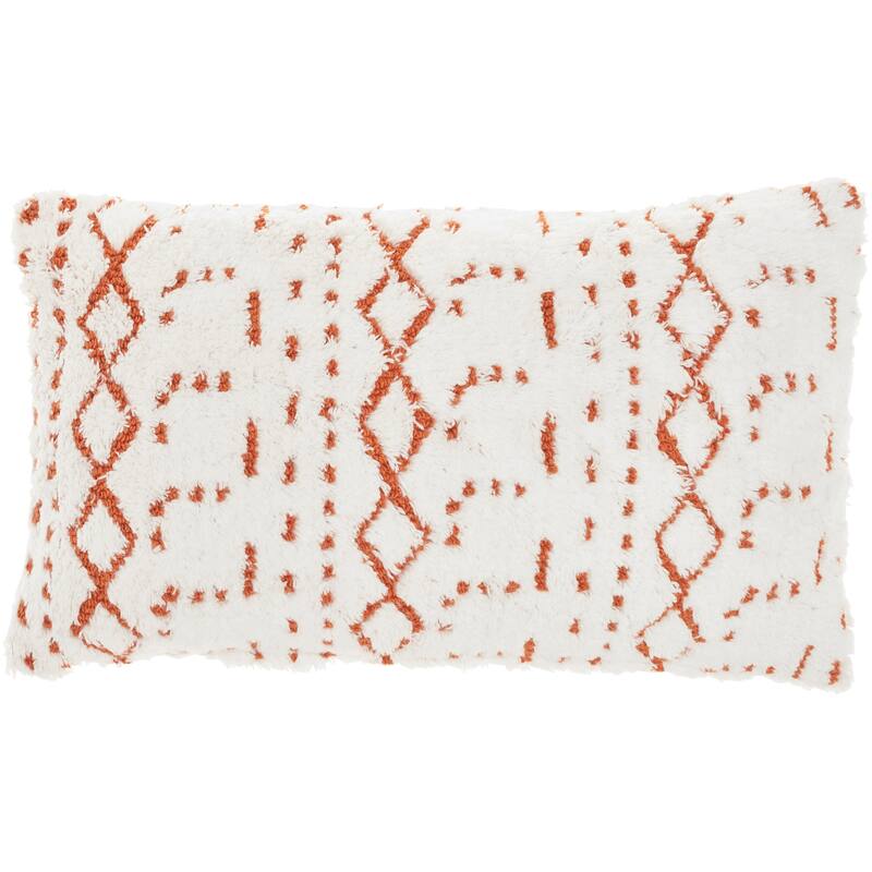 Mina Victory Life Styles Textured Geometric Boho Throw Pillow , ( 12"X20" )
