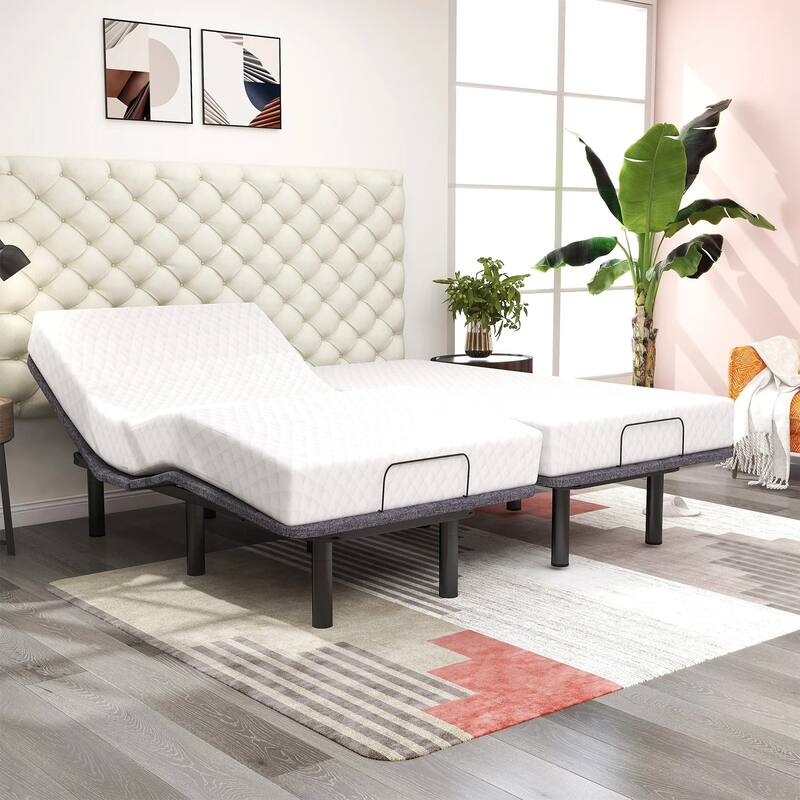 Adjustable Bed Frame, Head & Foot Incline, Wireless Remote Control, Zero Gravity Adjustable Bed Base
