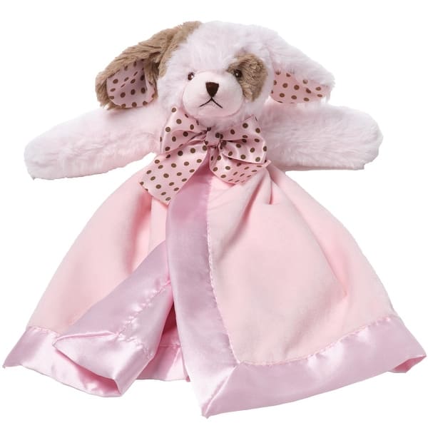 slide 2 of 6, Bearington Baby Wiggles 15" Pink Puppy Dog Snuggler