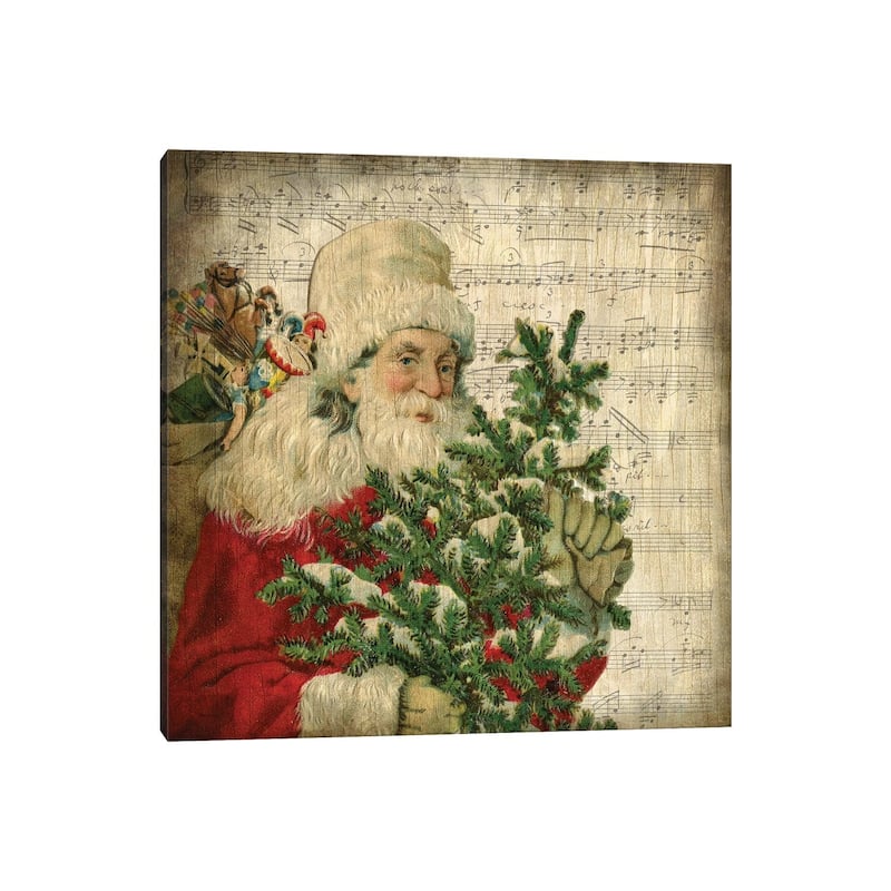 iCanvas "Vintage Santa II" by Kimberly Allen Canvas Print