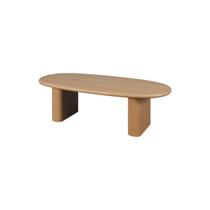 51" Tapered Tabletop Natural Wood Coffee Table