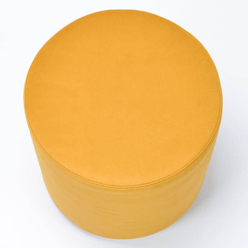 KINWELL Round Upholstered Pouf Ottoman Footrest