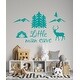 preview thumbnail 7 of 8, Little Man Cave Wall Decal Nursery Decor. 32 tall x 55 wide inches - Teal