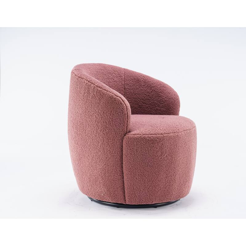 Teddy Fabric Swivel Accent Armchair Barrel Chair