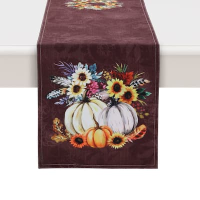 Laural Home Fall Feathers Table Runner