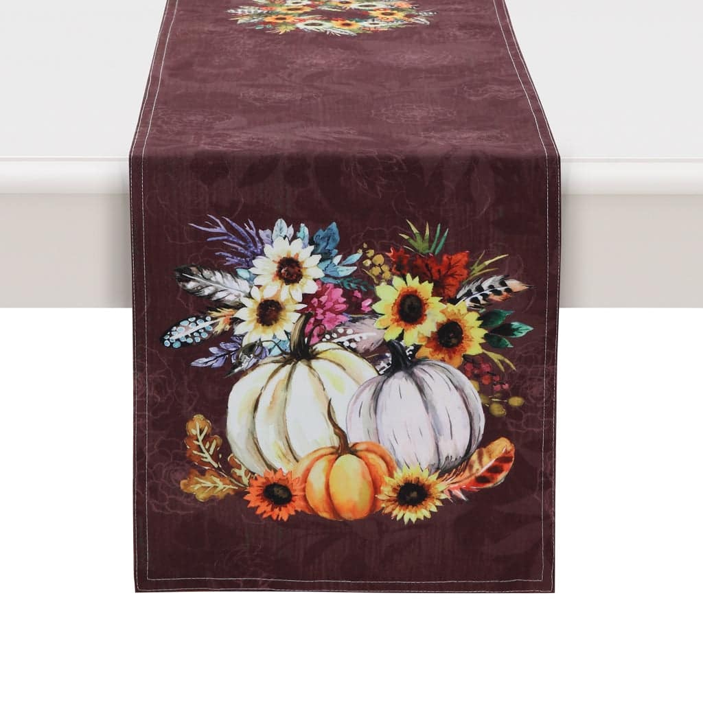Laural Home Fall Feathers Table Runner