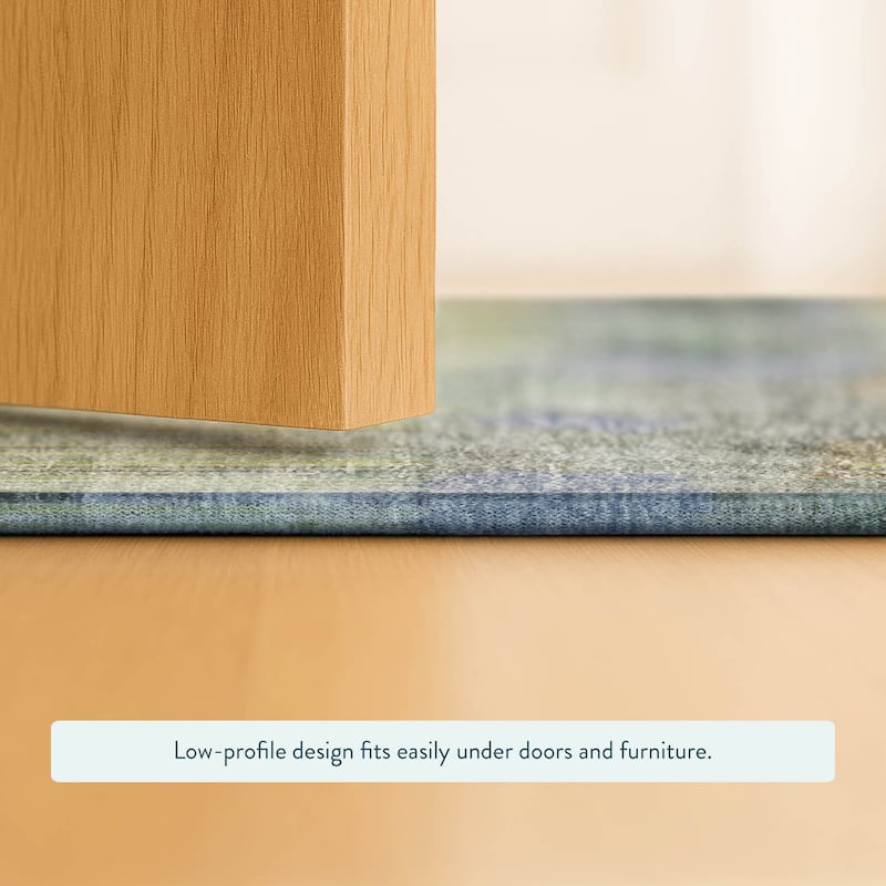 Machine Washable Indoor/ Outdoor Modern Ombre Chantille Rug