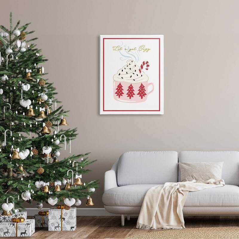 Stupell Let's Get Cozy Pink Cocoa Canvas Wall Art, Design by The Saturday Evening Post