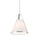 preview thumbnail 1 of 9, Crystorama Lighting Group FUL-900 Fulton 10" Wide Mini Pendant Polished Nickel