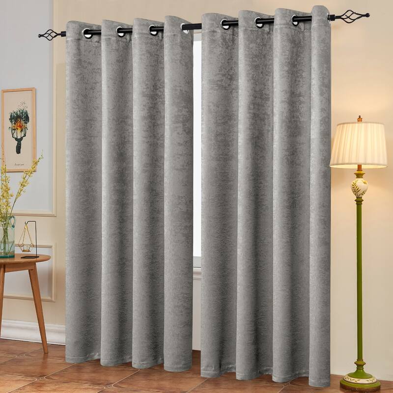 Subrtex Blackout Curtain Solid Thermal Window Drapes Panel Pair