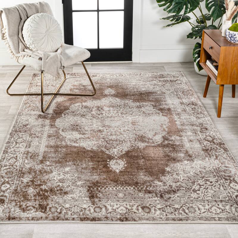 JONATHAN Y Rosalia Cottage Medallion Area Rug