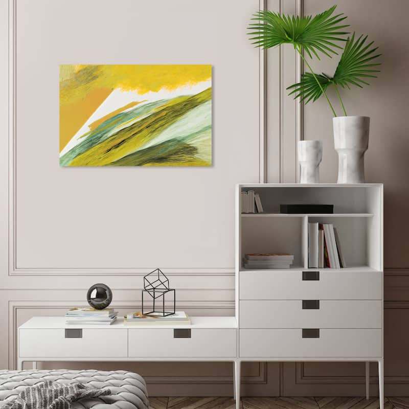 Wynwood Studio Canvas Abstract Mustard Sunrise Yellow and Mustard Modern & Contemporary Wall Art Canvas Print - 16 x 24