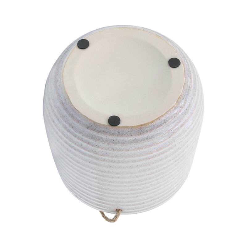 Sagebrook Home Neutral Textured Ceramic Hanging Planter