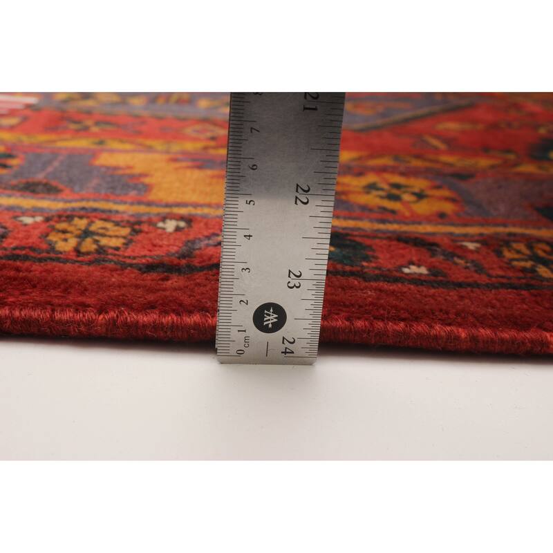 ECARPETGALLERY Hand-knotted Andelz Red Wool Rug - 4'6 x 10'6